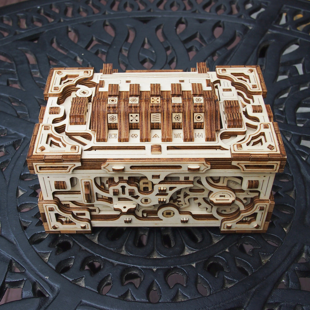 Decrypt the Treasure Box 3D Wooden Puzzle