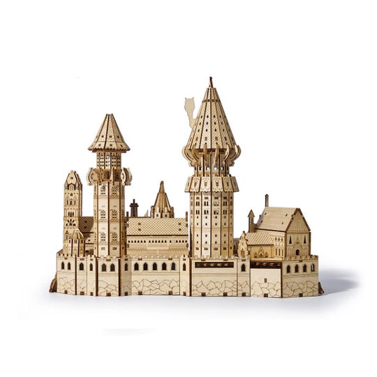 Magic School Castle 3D Wooden Puzzle with Music Box