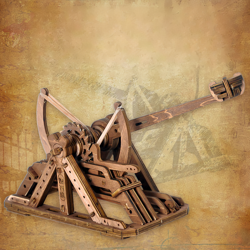 Stone Thrower Model Kit 3D Wooden Puzzle