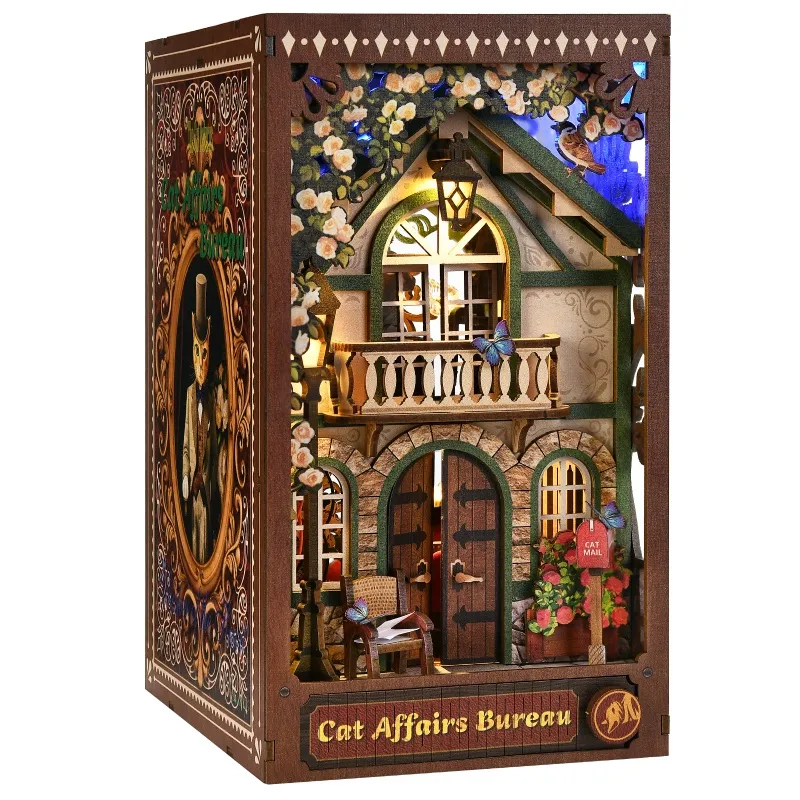 Cat Affairs Bureau Double-Sided DIY Book Nook Kit