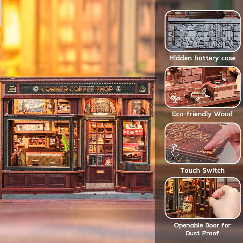 Corner Coffee Shop DIY Miniature House