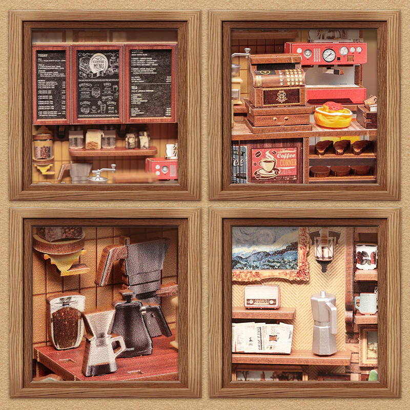 Corner Coffee Shop DIY Miniature House