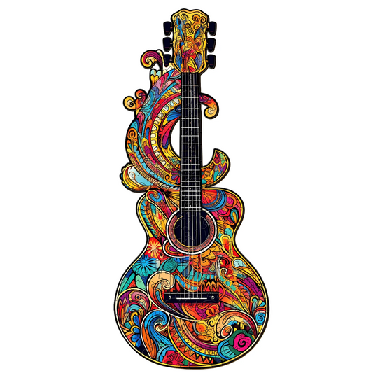 Beautiful Guitar Wooden Jigsaw Puzzle