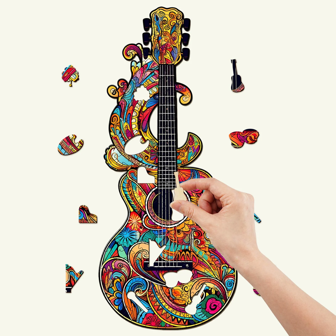 Beautiful Guitar Wooden Jigsaw Puzzle