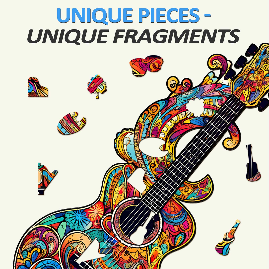 Beautiful Guitar Wooden Jigsaw Puzzle