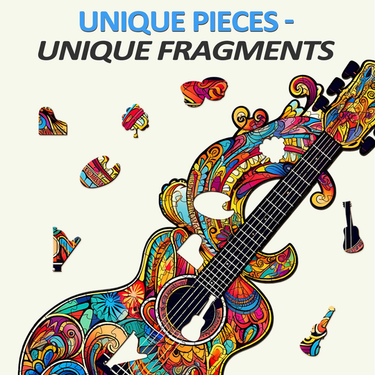 Beautiful Guitar Wooden Jigsaw Puzzle