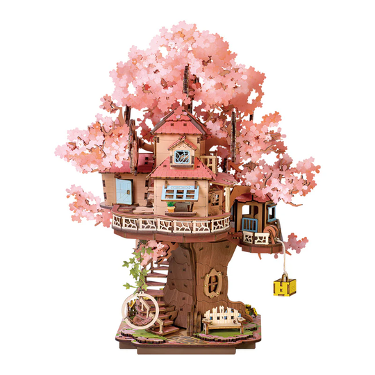 Sakura Tree House DIY 3D Wooden Puzzle