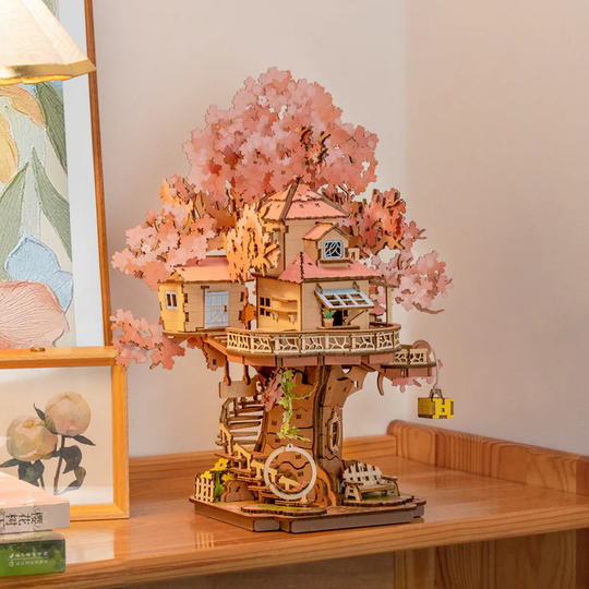Sakura Tree House DIY 3D Wooden Puzzle