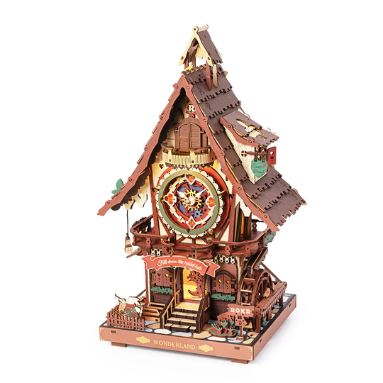 Vintage Cuckoo Clock DIY 3D Wooden Puzzle Kit