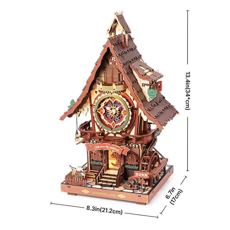 Vintage Cuckoo Clock DIY 3D Wooden Puzzle Kit