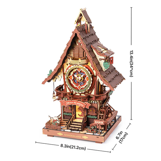 Vintage Cuckoo Clock DIY 3D Wooden Puzzle Kit