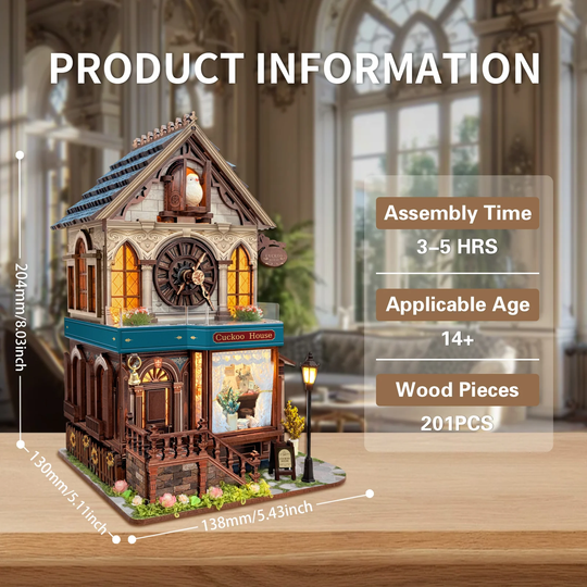 Cuckoo House DIY 3D Wooden Puzzle
