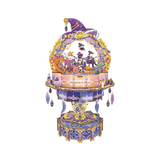 Magician’s Show DIY 3D Wooden Music Box Kit