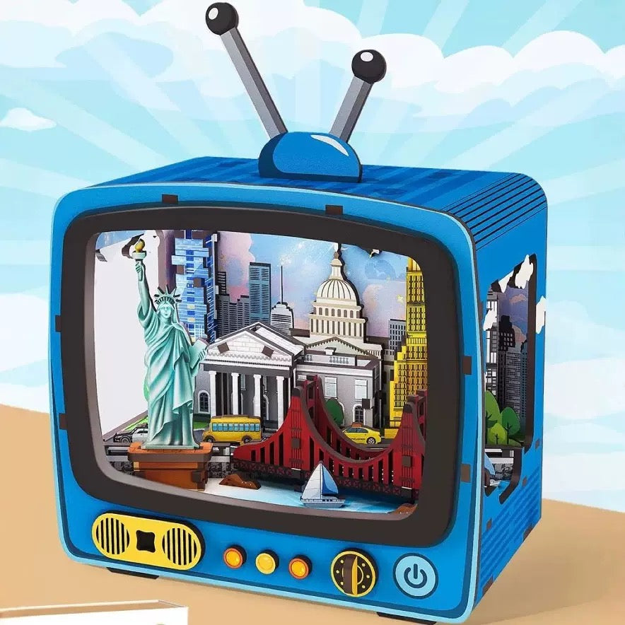 TV Model Building 3D Wooden Puzzle