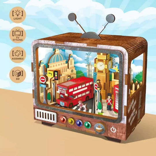 TV Model Building 3D Wooden Puzzle