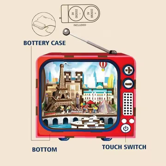 TV Model Building 3D Wooden Puzzle