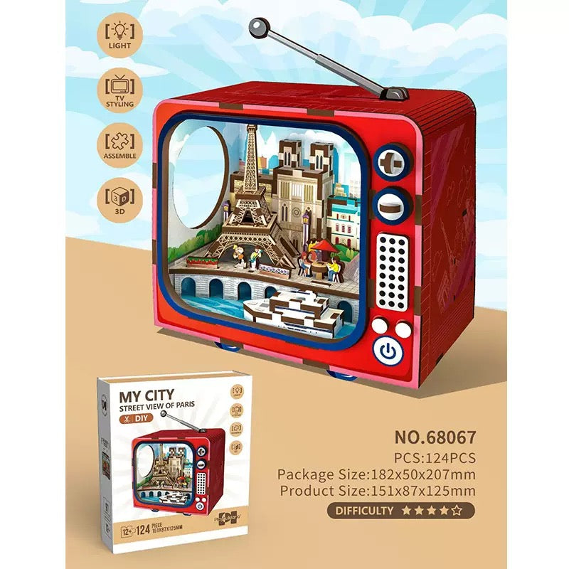TV Model Building 3D Wooden Puzzle