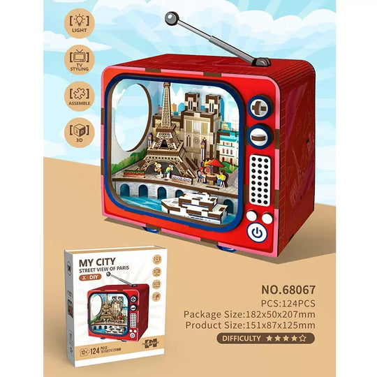 TV Model Building 3D Wooden Puzzle
