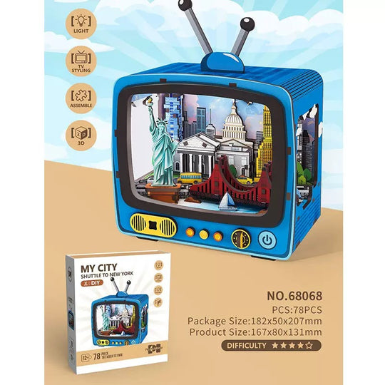 TV Model Building 3D Wooden Puzzle