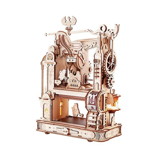 Classic Printing Press Mechanical 3D Wooden Puzzle