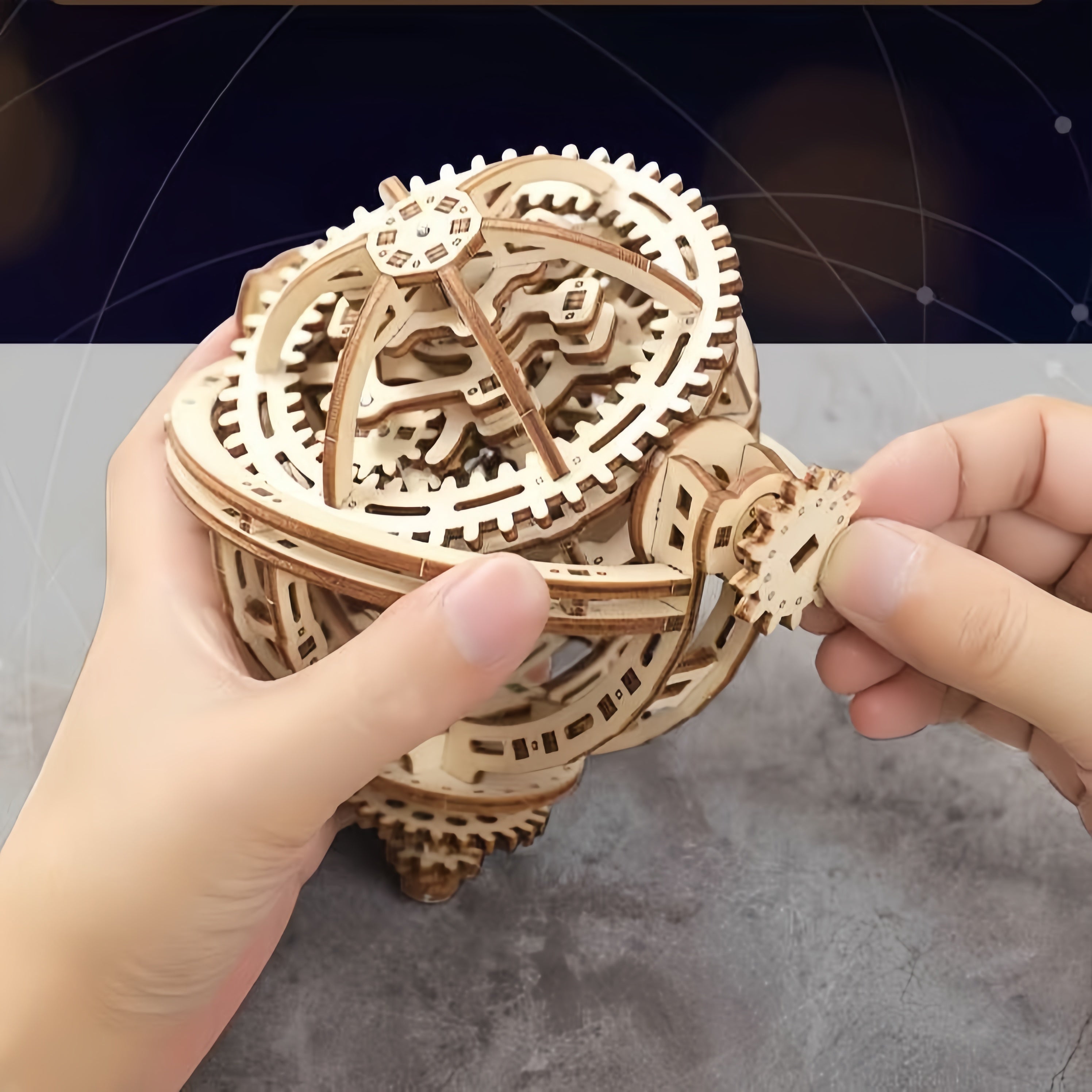 Spherical Tourbillon Chronograph 3D Wooden Puzzle 3D Model Toys