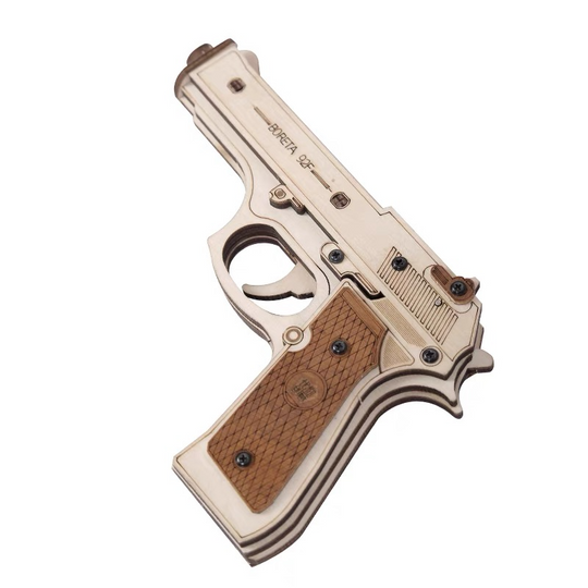 Wooden 3D Assembly Pistol Model