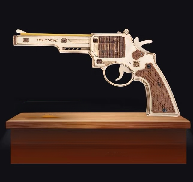 Wooden 3D Assembly Pistol Model