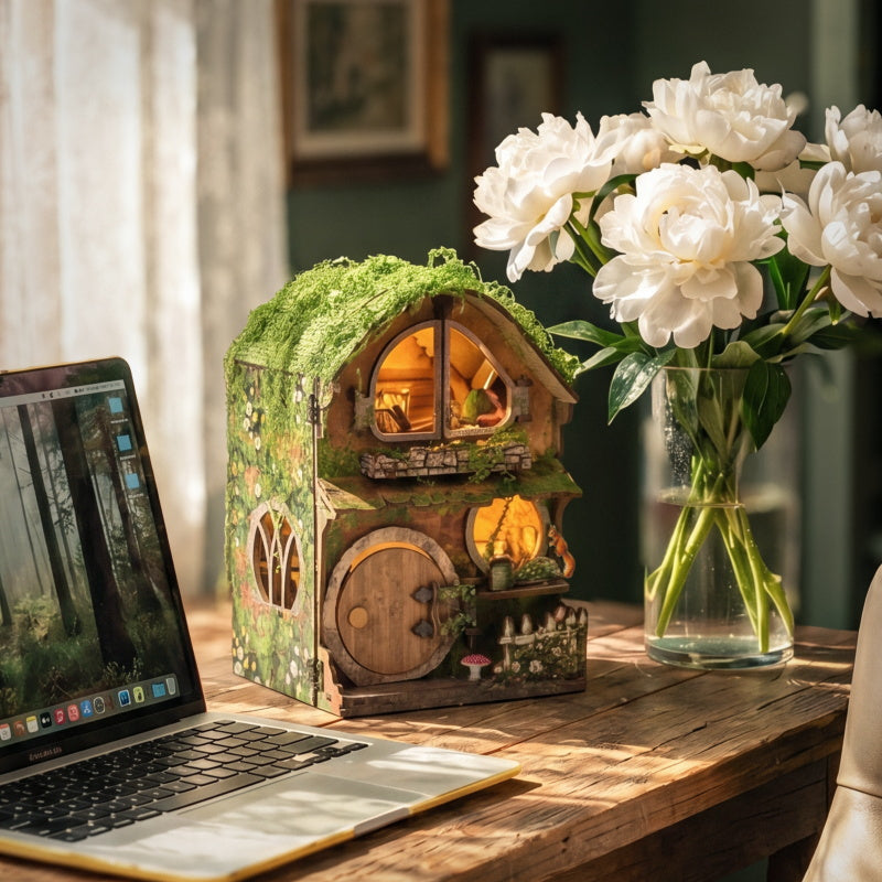 Wewowood Green Vine Cottage DIY Miniature House
