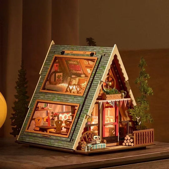 A-Frame Cabin 3D Wooden Puzzle