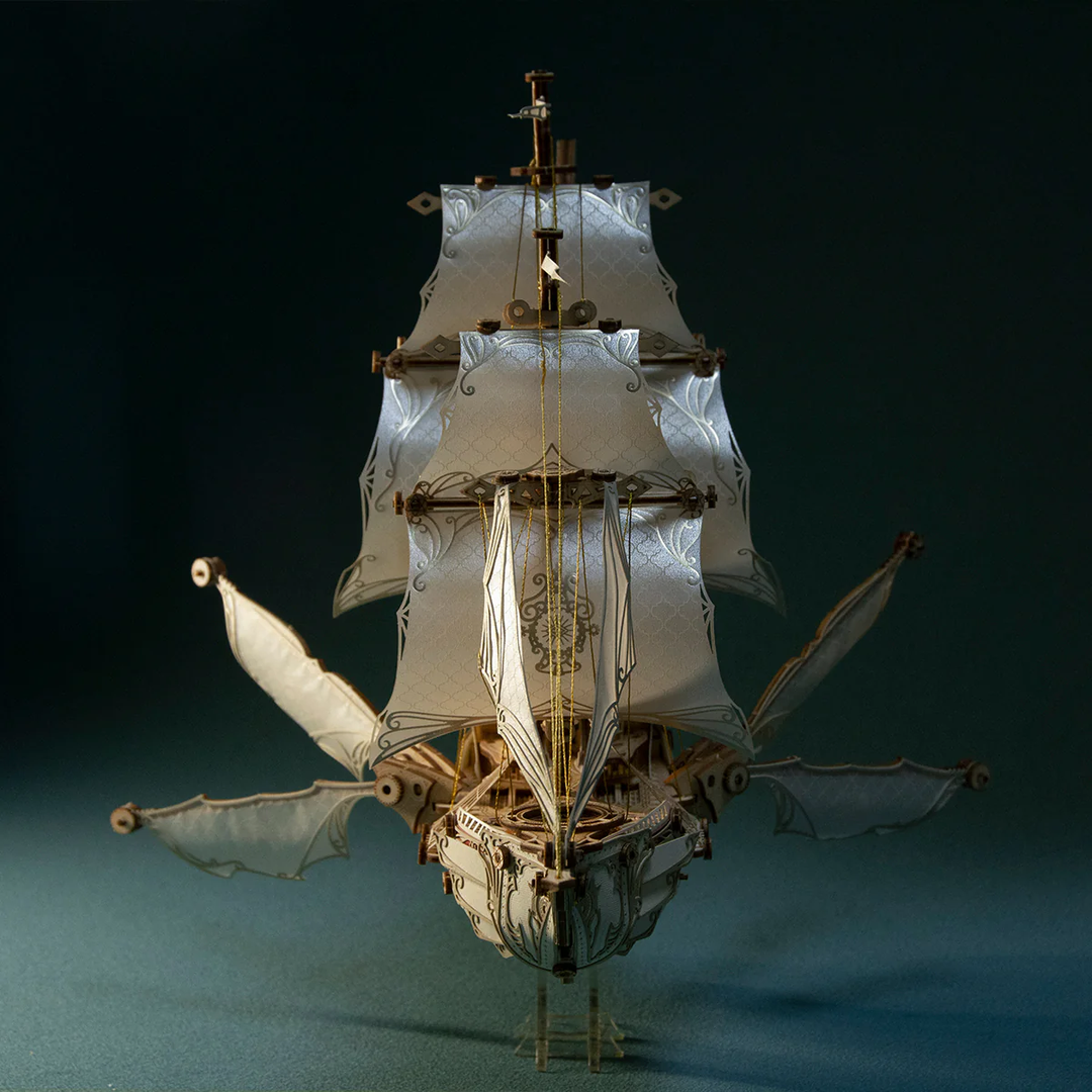 Fantasy Elf Ship DIY 3D Wooden Puzzle Kit