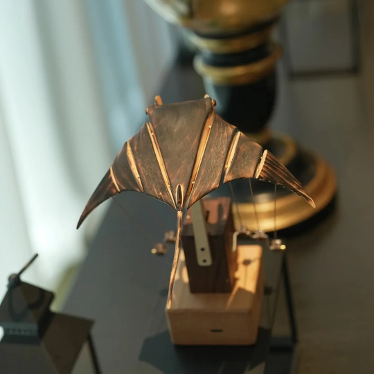 Handmade Wooden Electric Bionic Manta Ray Ornament