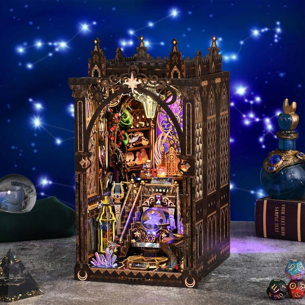 Mystic Zodiac DIY Wooden Book Nook Kit