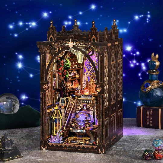 Mystic Zodiac DIY Wooden Book Nook Kit