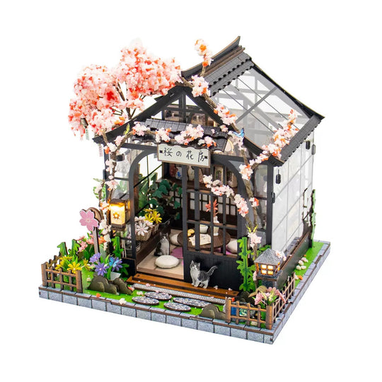 Japanese Spring Sakura Greenhouse DIY Miniature Kit