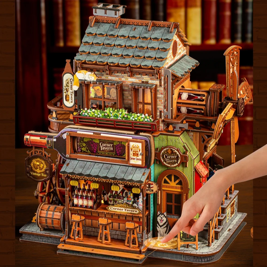 Corner Tavern Mechanical 3D Wooden Puzzle