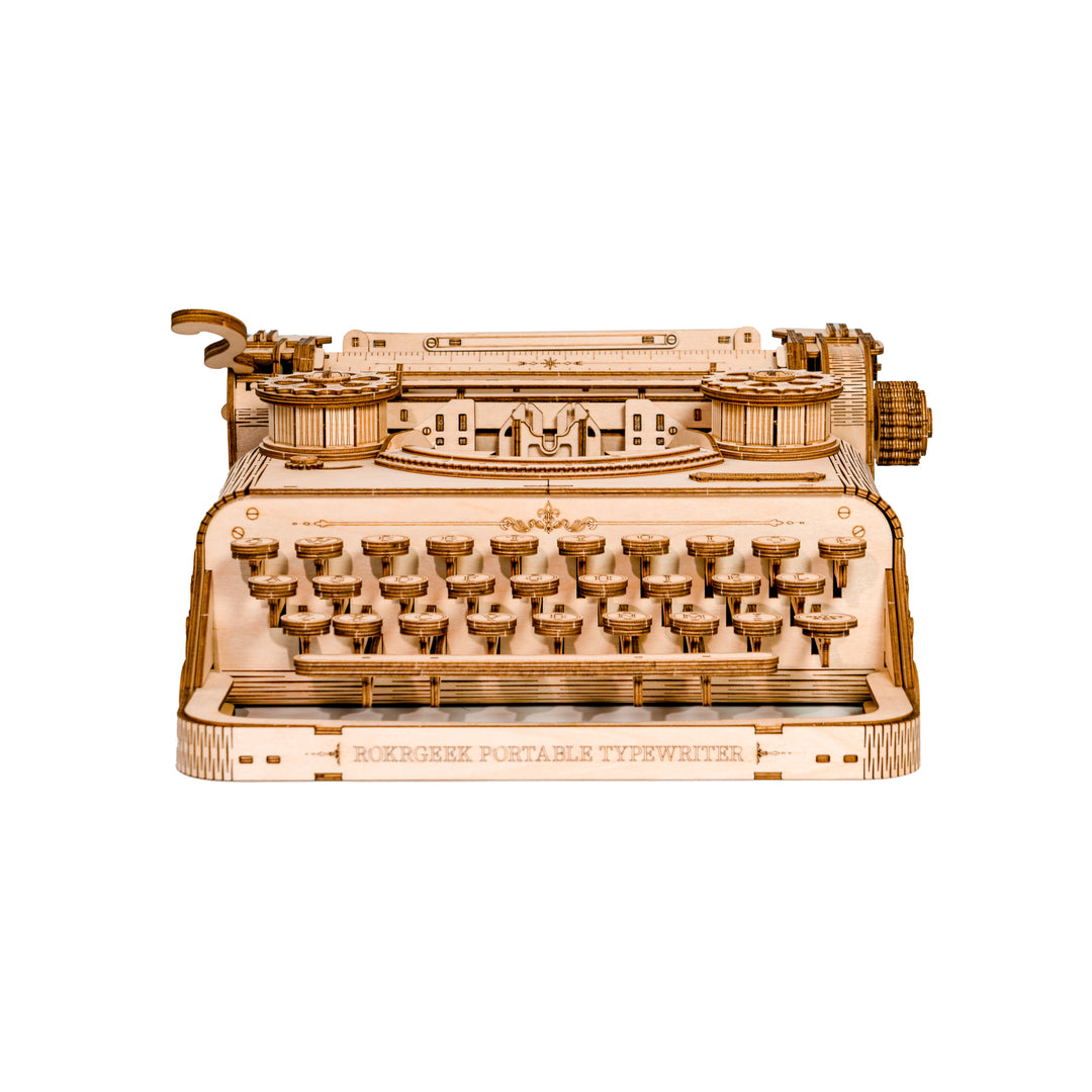 Vintage Mechanical Typewriter 3D Wooden Puzzle