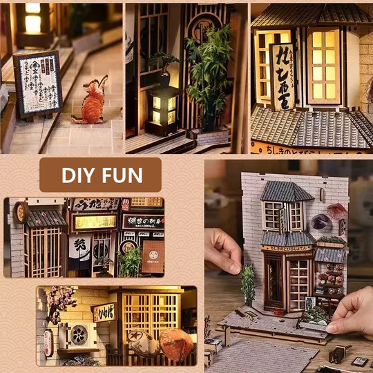 The  Alley Waiting for the Cat DIY Book Nook Kit