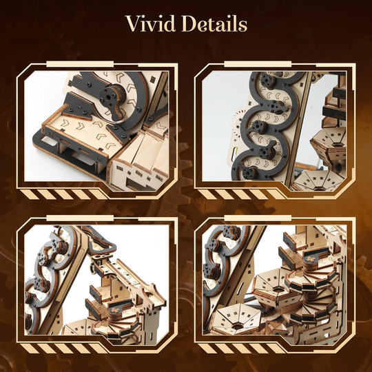 The Celestial Ladder Electric Kinetic Rolling Ball Maze 3D Wooden Puzzle