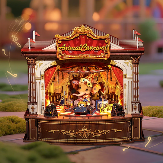 Animal Carnival DIY Wooden Music Box