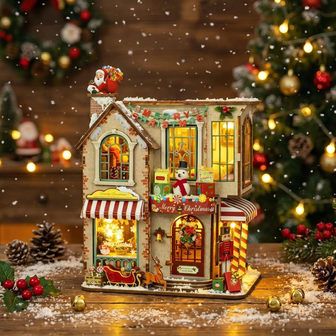 Enchanted Christmas Cottage DIY Miniature House Kit