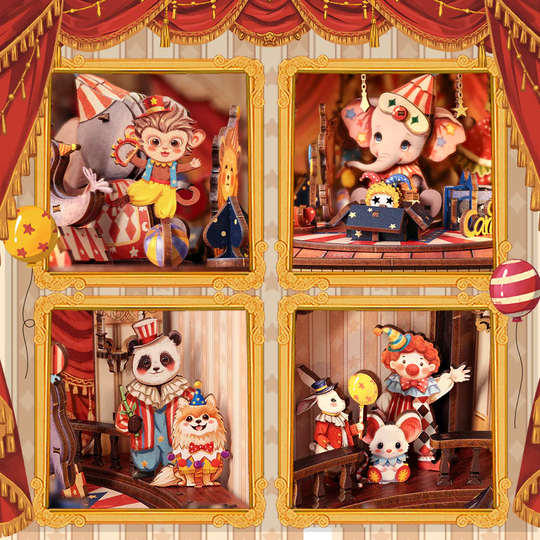 Animal Carnival DIY Wooden Music Box