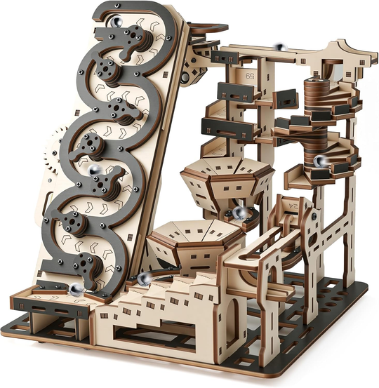 The Celestial Ladder Electric Kinetic Rolling Ball Maze 3D Wooden Puzzle