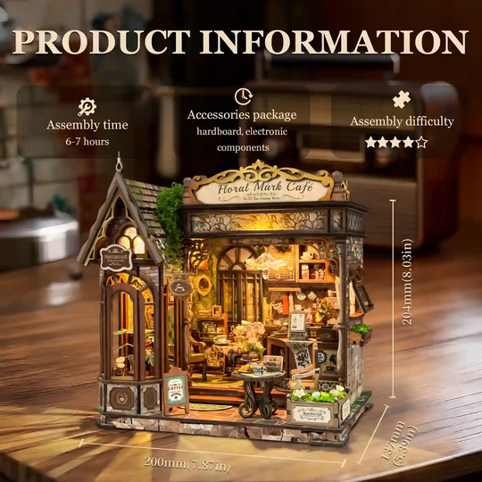 Floral Mark Café DIY Miniature House Kit
