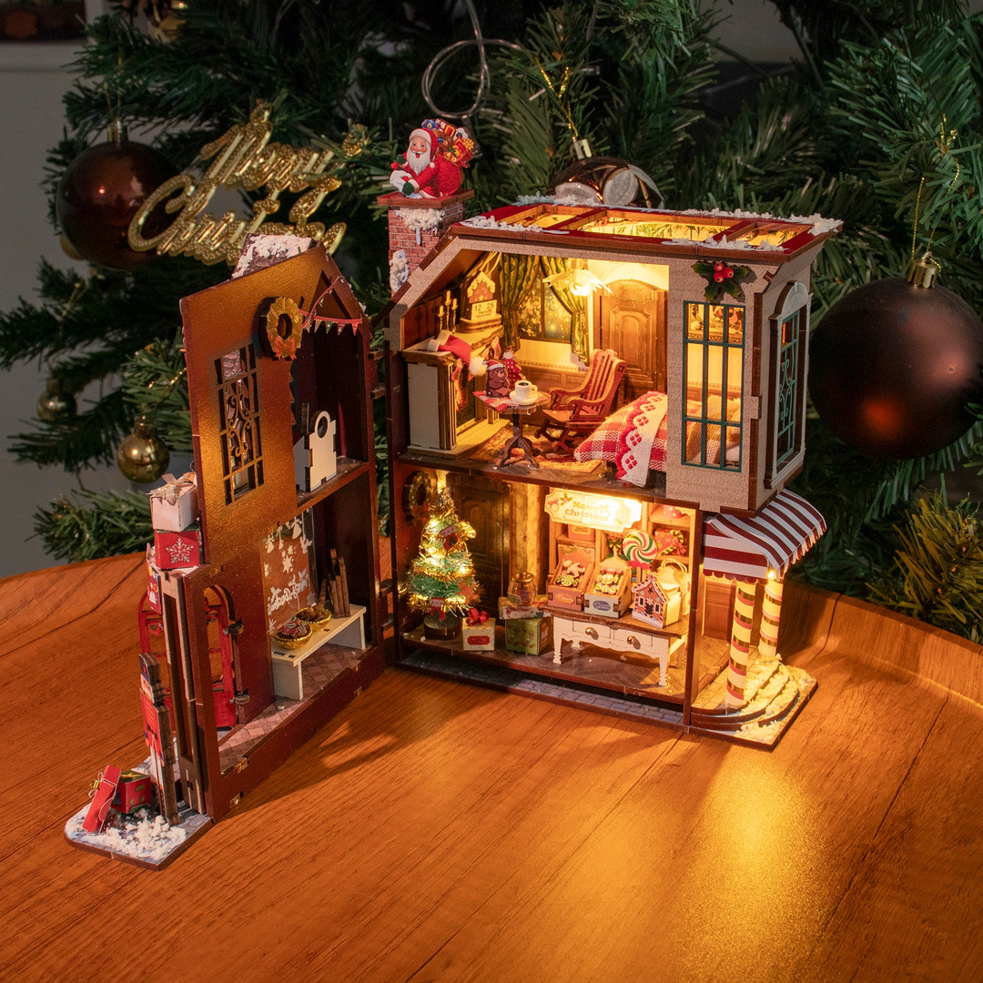Enchanted Christmas Cottage DIY Miniature House Kit