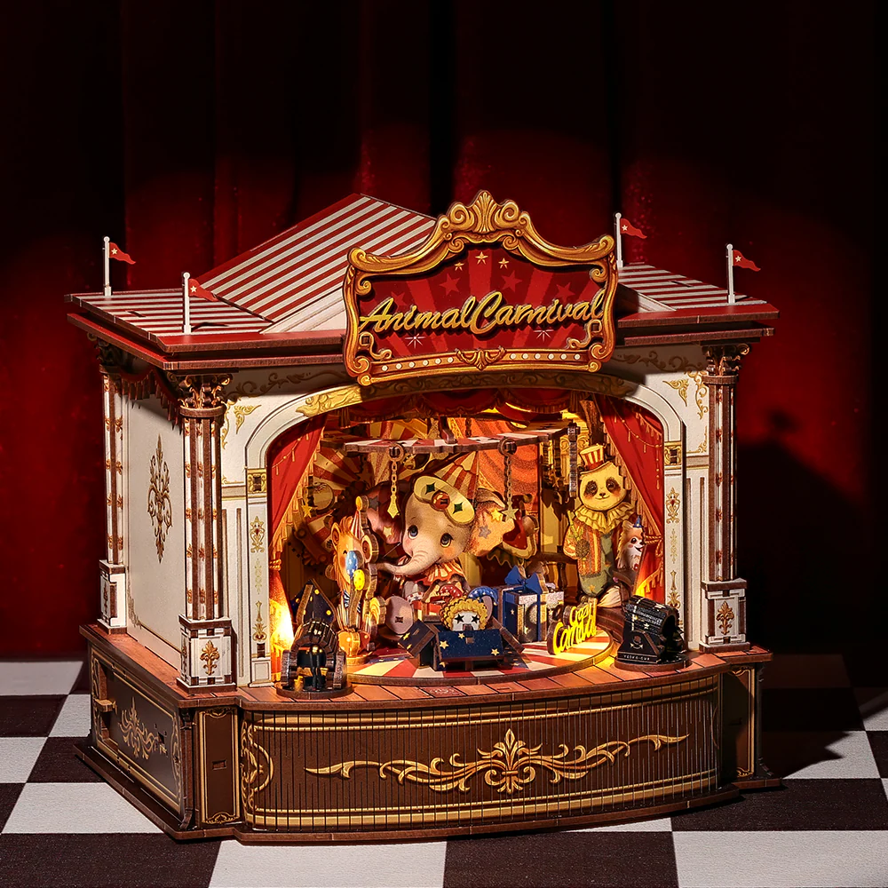 Animal Carnival DIY Wooden Music Box
