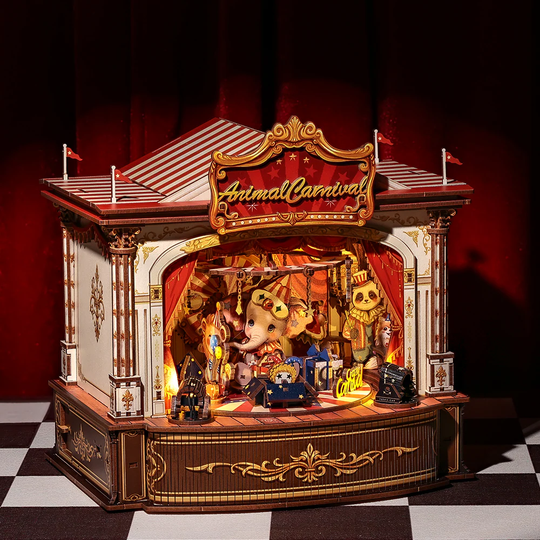 Animal Carnival DIY Wooden Music Box