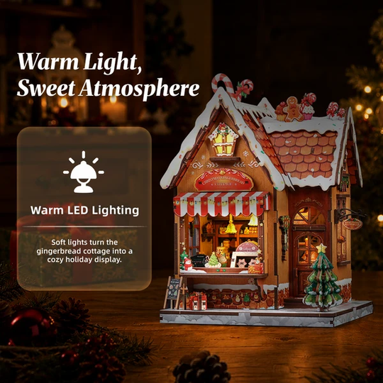 Christmas Gingerbread Cottage DIY Miniature House