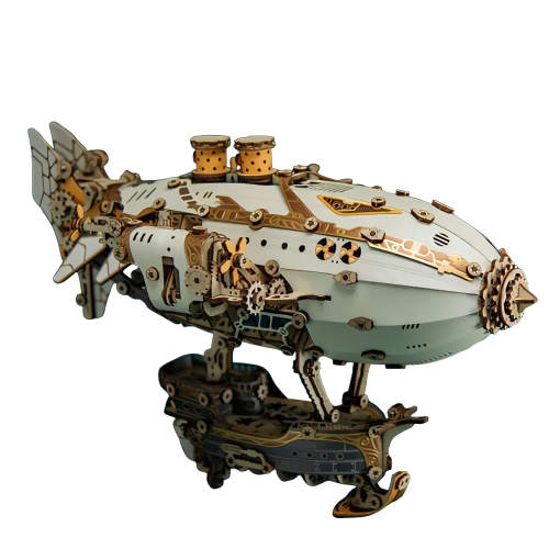 Victorian Fantasy Steampunk Airship 3D Wooden Puzzle