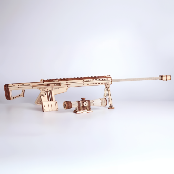 Barrett Sniper Rifle 3D DIY Wood Crafts