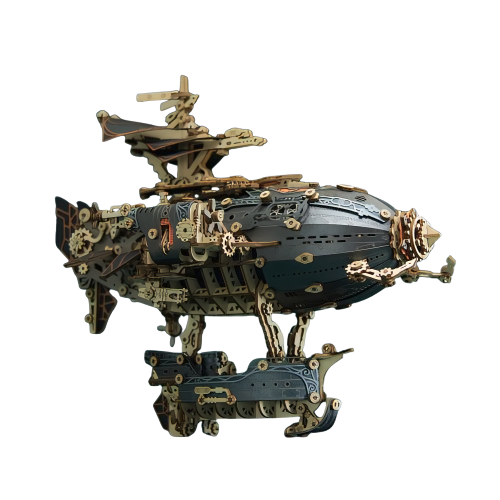 Victorian Fantasy Steampunk Airship 3D Wooden Puzzle